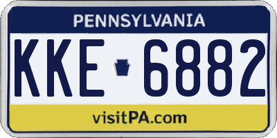 PA license plate KKE6882
