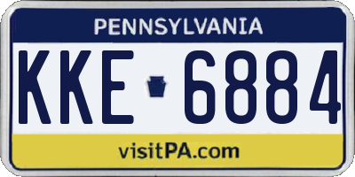 PA license plate KKE6884