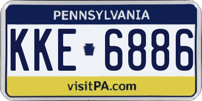 PA license plate KKE6886
