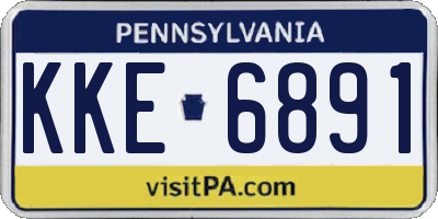 PA license plate KKE6891