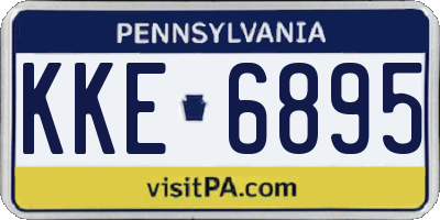 PA license plate KKE6895