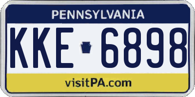 PA license plate KKE6898