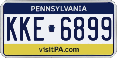 PA license plate KKE6899