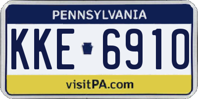 PA license plate KKE6910