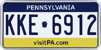 PA license plate KKE6912