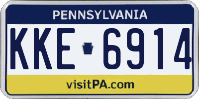 PA license plate KKE6914