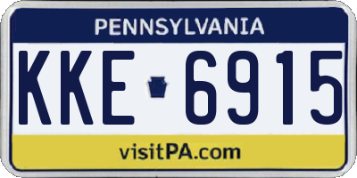 PA license plate KKE6915