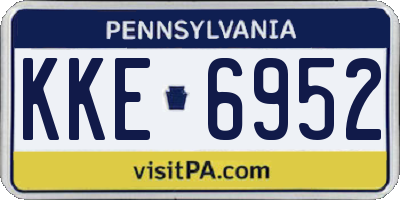 PA license plate KKE6952