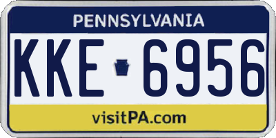 PA license plate KKE6956