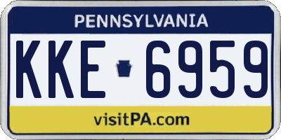 PA license plate KKE6959