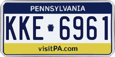 PA license plate KKE6961