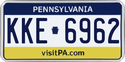 PA license plate KKE6962