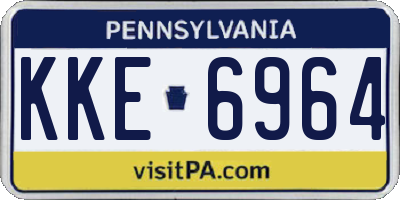 PA license plate KKE6964