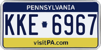 PA license plate KKE6967