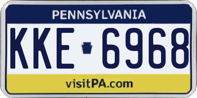 PA license plate KKE6968