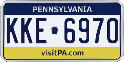 PA license plate KKE6970
