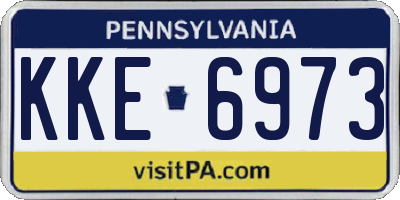 PA license plate KKE6973