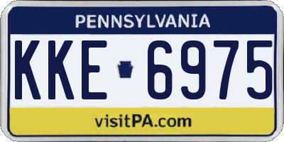 PA license plate KKE6975