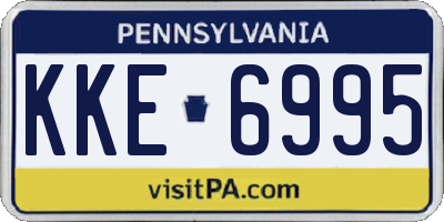 PA license plate KKE6995