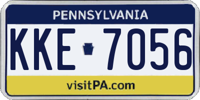 PA license plate KKE7056