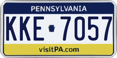PA license plate KKE7057