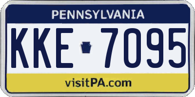 PA license plate KKE7095