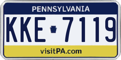 PA license plate KKE7119