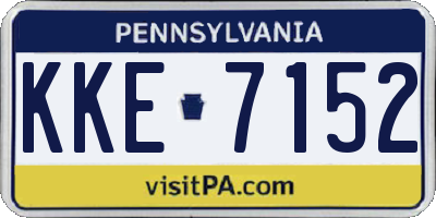 PA license plate KKE7152