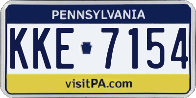 PA license plate KKE7154