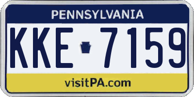 PA license plate KKE7159