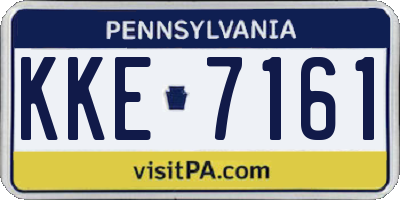 PA license plate KKE7161