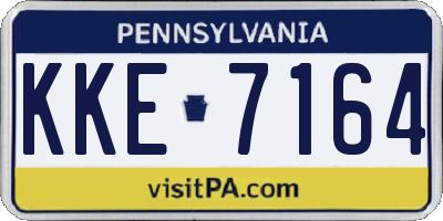 PA license plate KKE7164