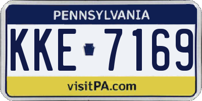 PA license plate KKE7169