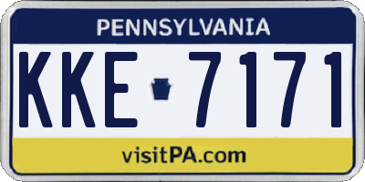 PA license plate KKE7171
