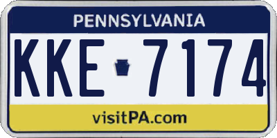 PA license plate KKE7174