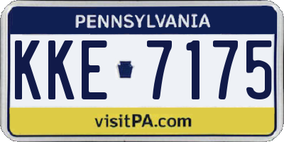 PA license plate KKE7175
