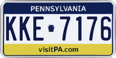 PA license plate KKE7176