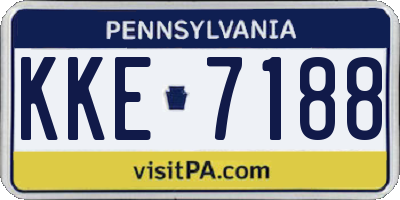 PA license plate KKE7188