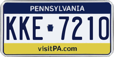 PA license plate KKE7210