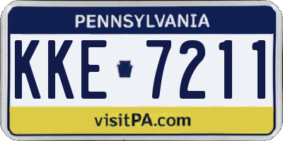 PA license plate KKE7211