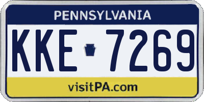 PA license plate KKE7269