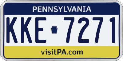 PA license plate KKE7271