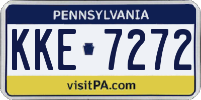 PA license plate KKE7272