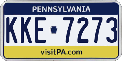 PA license plate KKE7273