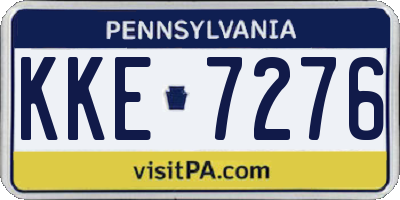 PA license plate KKE7276