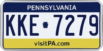 PA license plate KKE7279