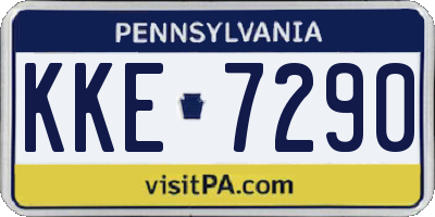 PA license plate KKE7290