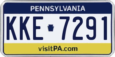 PA license plate KKE7291