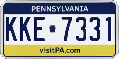 PA license plate KKE7331