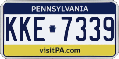 PA license plate KKE7339